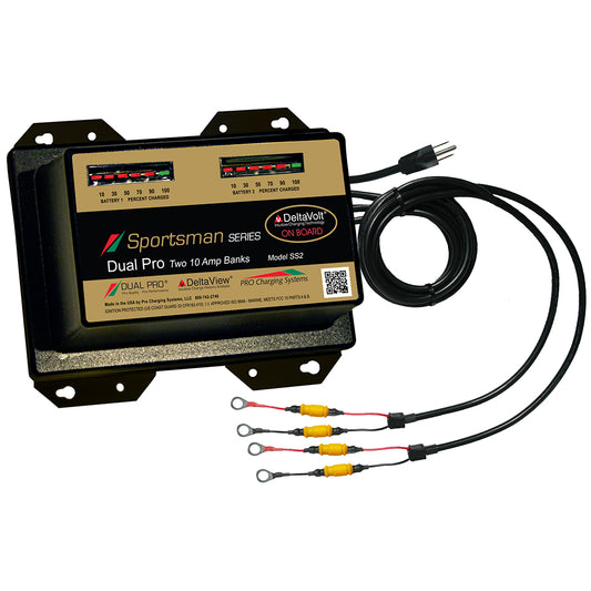 Dual Pro Sportsman Series Battery Charger - 20A - 2-10A-Banks - 12V/24V - Lear Outdoors