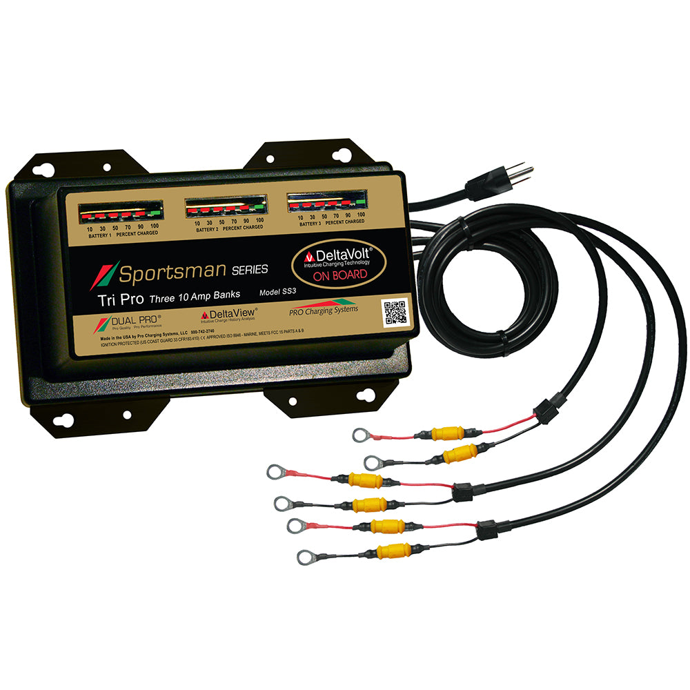 Dual Pro Sportsman Series Battery Charger - 30A - 3-10A-Banks - 12V-36V - Lear Outdoors