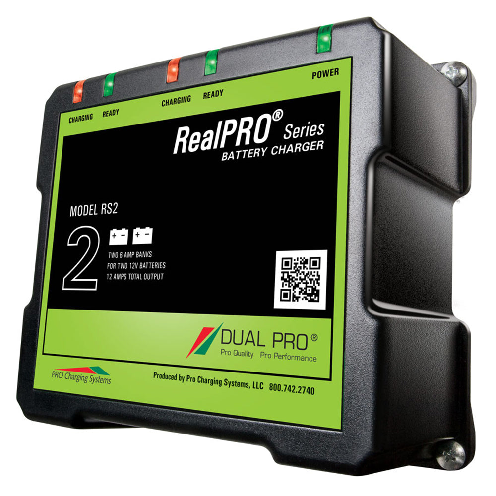 Dual Pro RealPRO Series Battery Charger - 12A - 2-6A-Banks - 12V/24V - Lear Outdoors