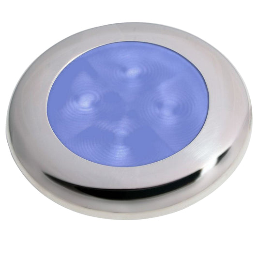 Hella Marine Polished Stainless Steel Rim LED Courtesy Lamp - Blue