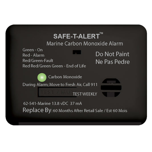 Safe-T-Alert 62 Series Carbon Monoxide Alarm - 12V - 62-541-Marine - Surface Mount - Black - Lear Outdoors