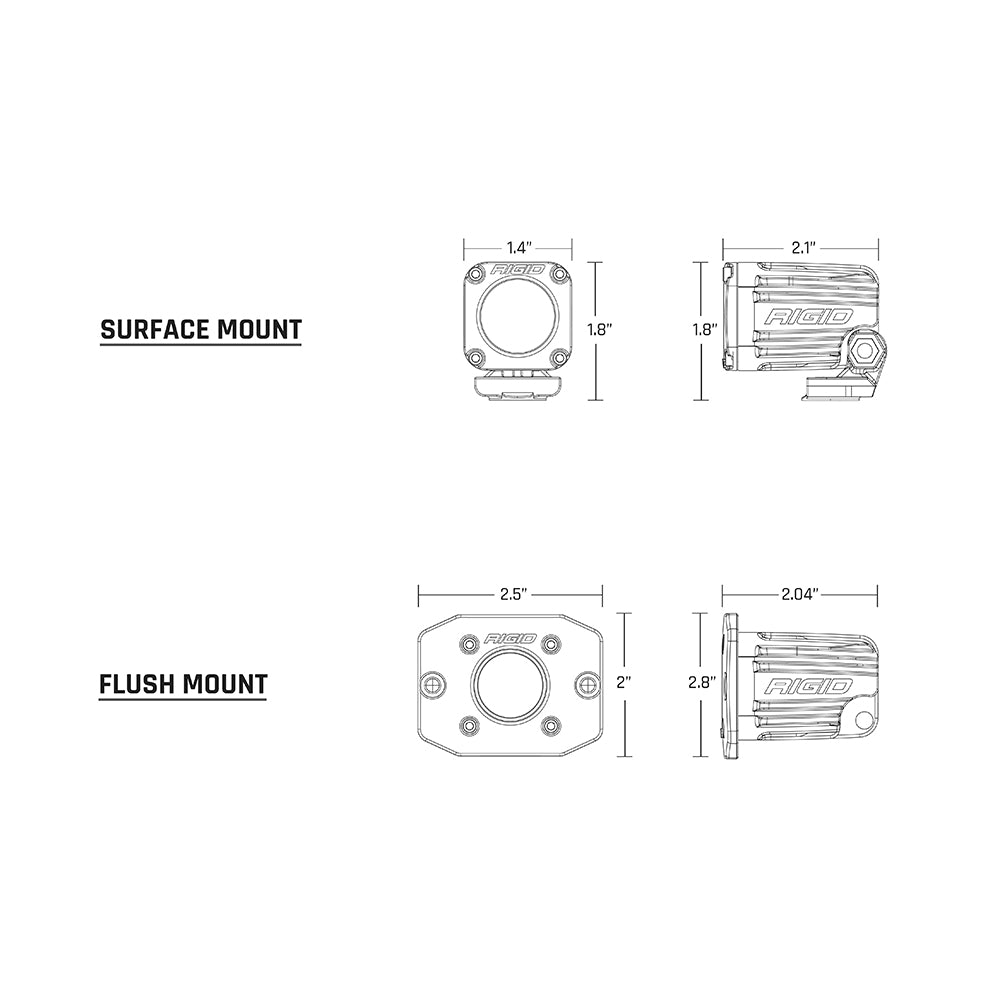 RIGID Industries Ignite Flush Mount Flood - Black