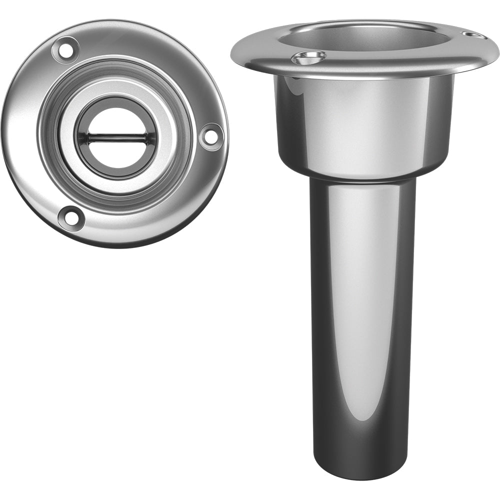 Mate Series Stainless Steel 0° Rod & Cup Holder - Open - Round Top