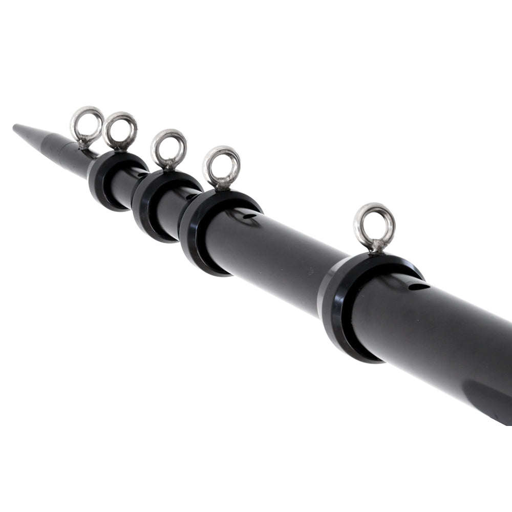 Tigress XD Telescoping Aluminum Outrigger Poles - 15' - 1-1/2" OD Black