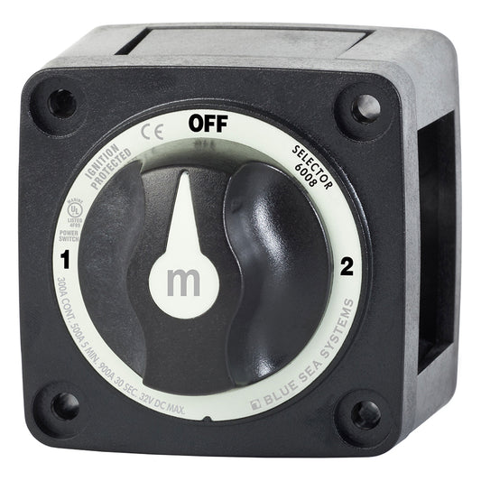 Blue Sea 6008200 m-Series Selector 3 Position Battery Switch - Black - Lear Outdoors