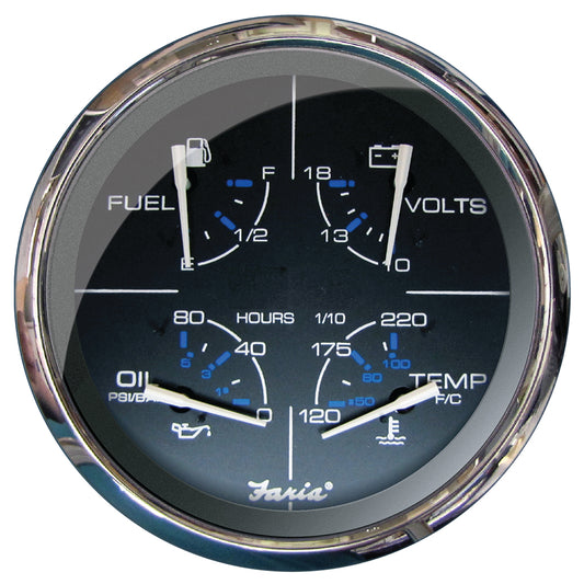 Faria Chesapeake Black 5" Multifunction Gauge