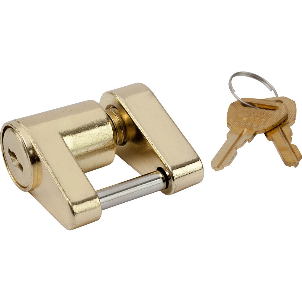 Sea-Dog Brass Plated Coupler Lock - 2 Piece - Lear Outdoors