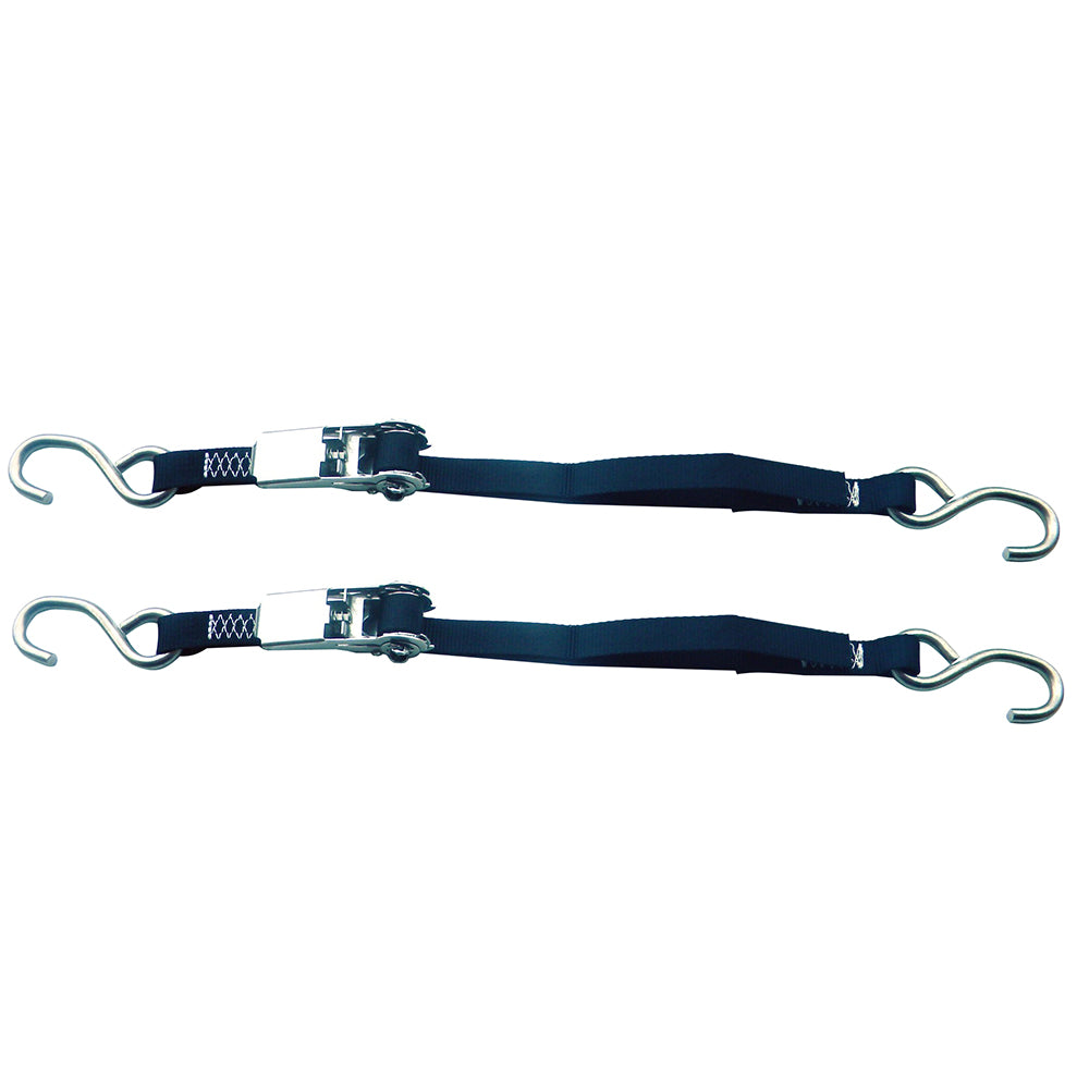 Rod Saver Stainless Steel Ratchet Tie-Down - 1" x 3' - Pair