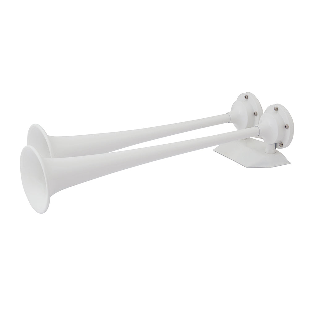 Marinco 12V White Epoxy Coated Dual Trumpet Air Horn - Lear Outdoors