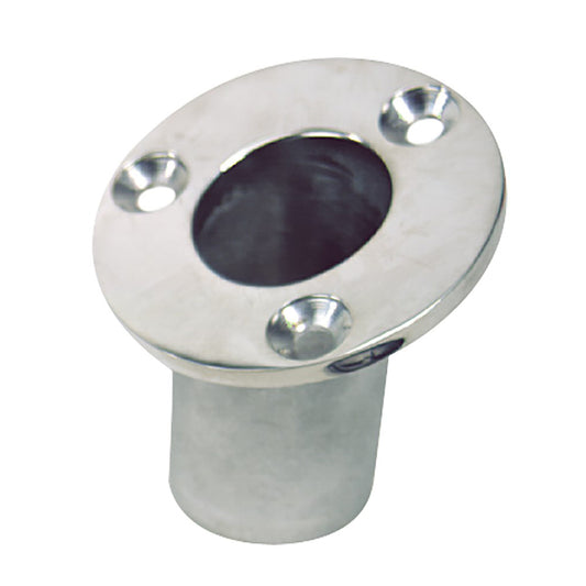 Sea-Dog Flush Mount Flagpole Socket - 25° - 1-1/4" ID - 316 Stainless Steel