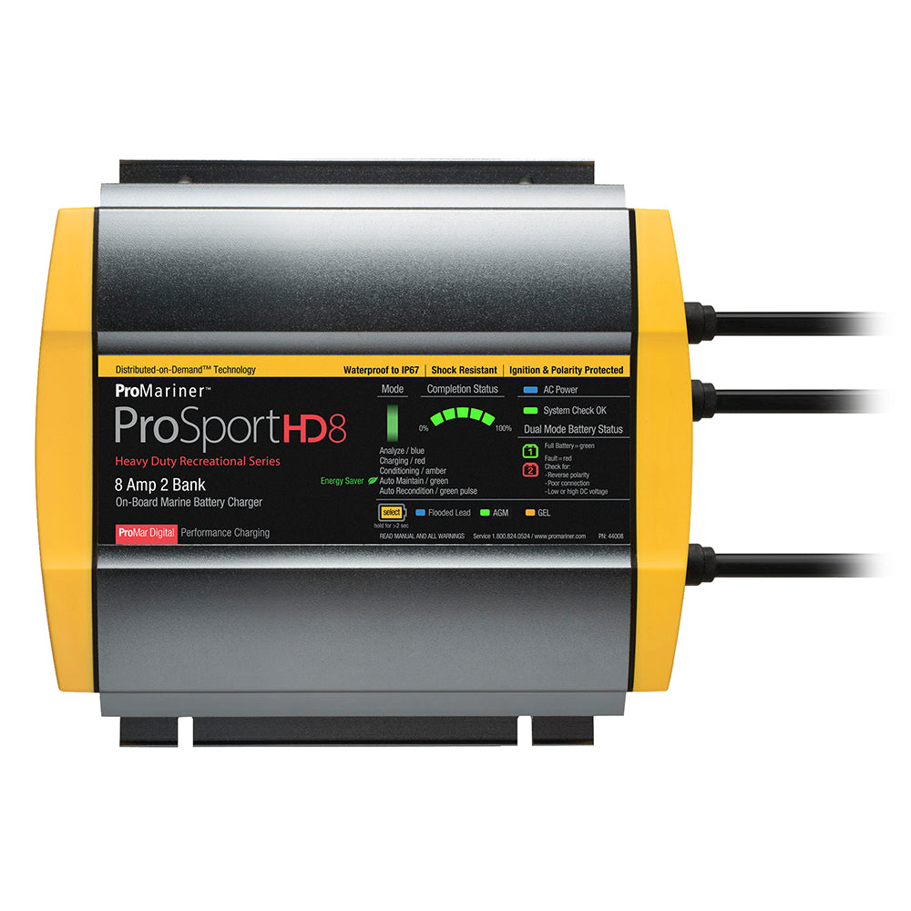 ProMariner ProSportHD 8 Gen 4 - 8 Amp - 2 Bank Battery Charger - Lear Outdoors