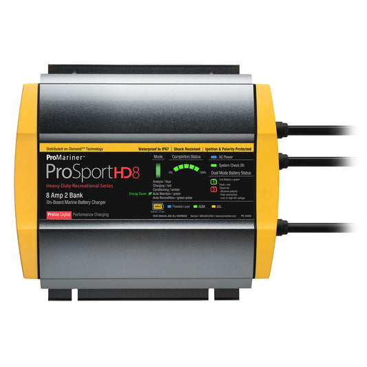 ProMariner ProSportHD 8 Gen 4 - 8 Amp - 2 Bank Battery Charger - Lear Outdoors