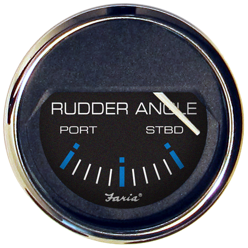 Faria Chesapeake Black 2" Rudder Angle Indicator Gauge