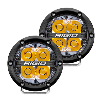 RIGID Industries 360-Series 4" LED Off-Road Spot Beam w/Amber Backlight - Black Housing