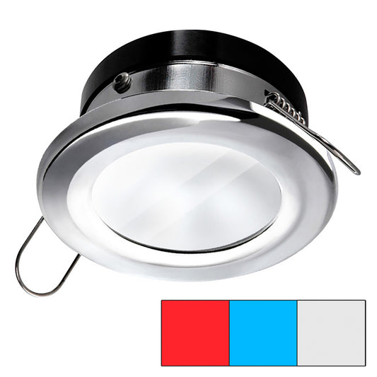 i2Systems Apeiron A1120 Spring Mount Light - Round - Red, Cool White & Blue - Polished Chrome - Lear Outdoors