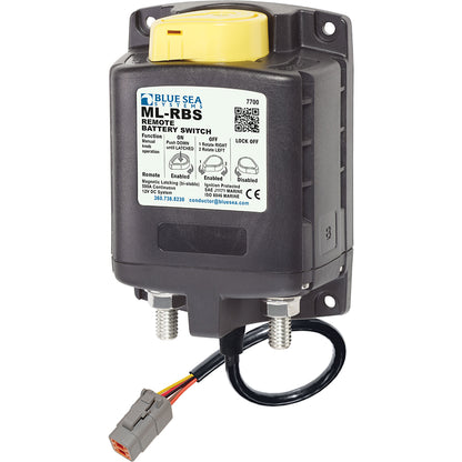 Blue Sea 7700100 ML Solenoid 12V 500A w/Manual Control & Deutsch Connector - Lear Outdoors