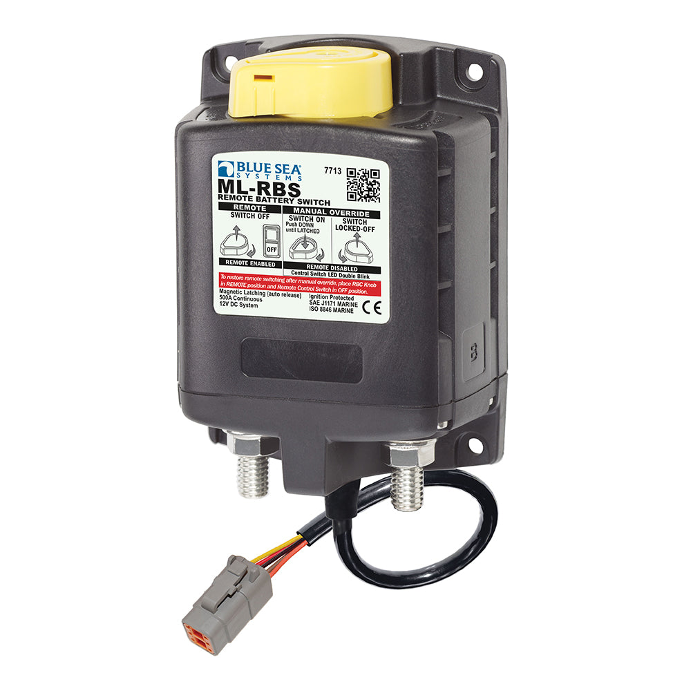 Blue Sea 7713100 ML-RBS Remote Battery Switch w/Manual Control Auto Release & Deutsch Connector - 12V - Lear Outdoors