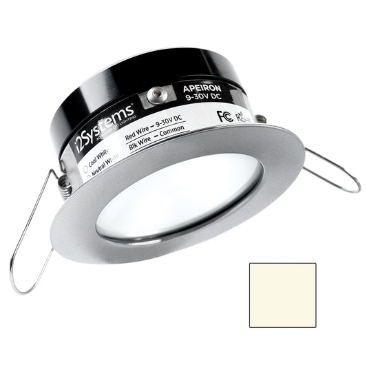 i2Systems Apeiron PRO A503 - 3W Spring Mount Light - Round - Neutral White - Brushed Nickel Finish - Lear Outdoors