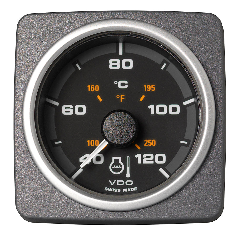 Veratron 52 MM (2-1/16") AcquaLink Coolant Temp Gauge 40° to120°C - Black Dial & Bezel