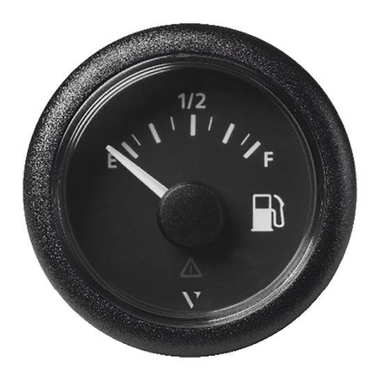 Veratron 52MM (2-1/16") ViewLine Fuel Level Gauge Empty/Full - 240-33.5 OHM - Black Dial & Round Bezel