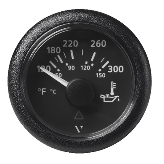 Veratron 52MM (2-1/16") ViewLine Oil Temperature Gauge 120-300°F - Black Dial & Bezel