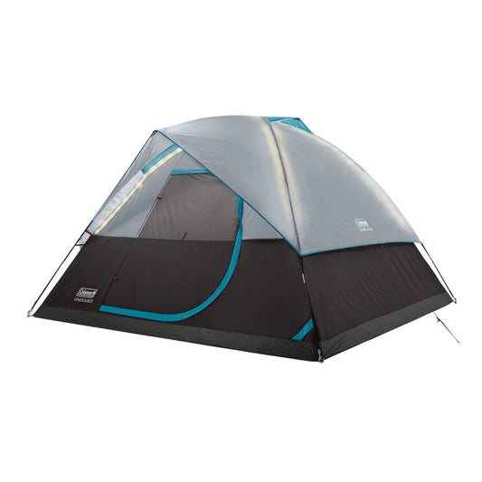 Coleman OneSource Rechargeable 4-Person Camping Dome Tent w/Airflow System & LED Lighting - Lear Outdoors