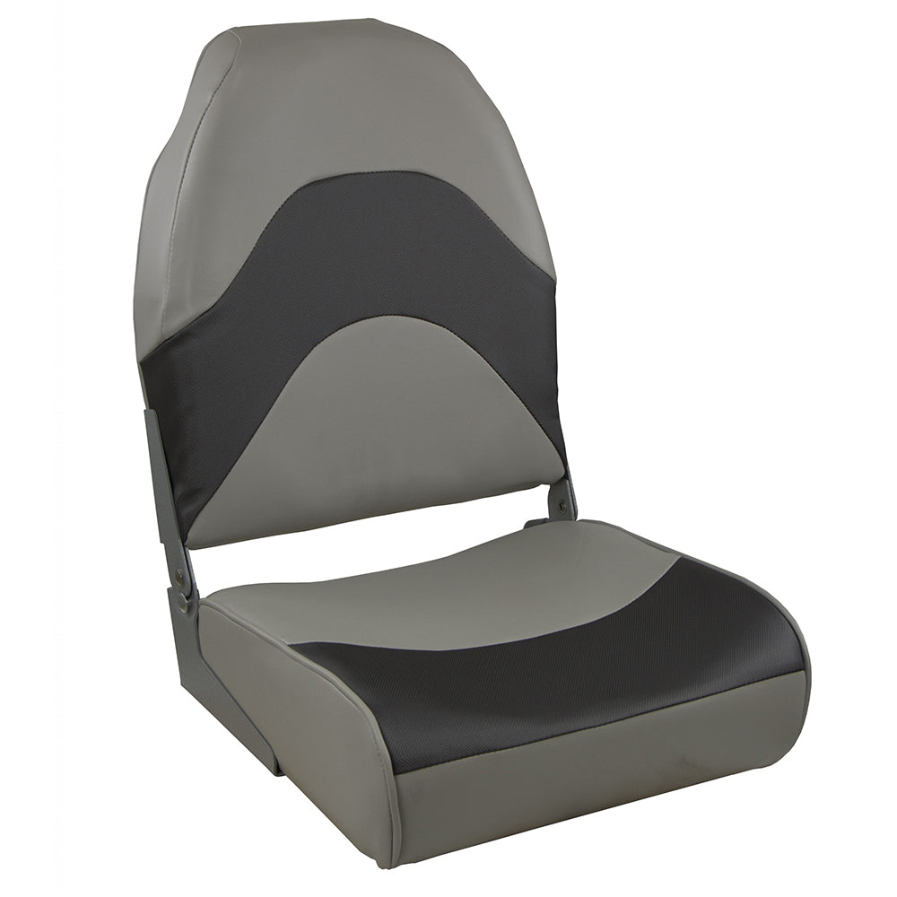 Springfield Premium Wave Folding Seat - Grey w/Meteor Stripe - Lear Outdoors