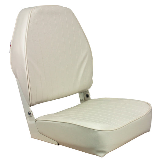 Springfield High Back Folding Seat - White - Lear Outdoors