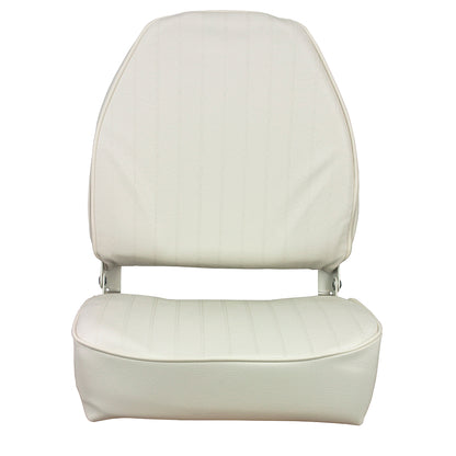 Springfield High Back Folding Seat - White - Lear Outdoors