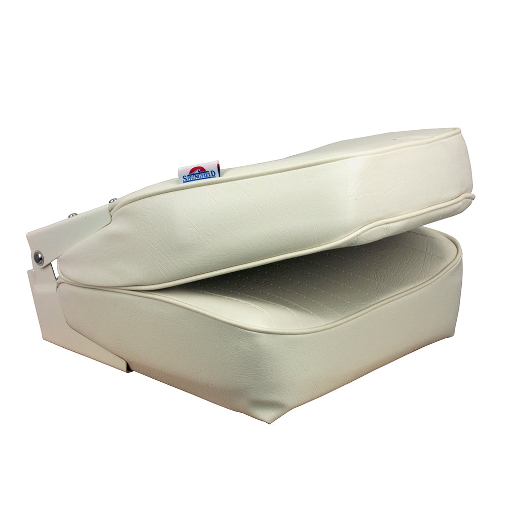 Springfield High Back Folding Seat - White - Lear Outdoors