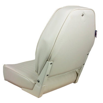 Springfield High Back Folding Seat - White - Lear Outdoors