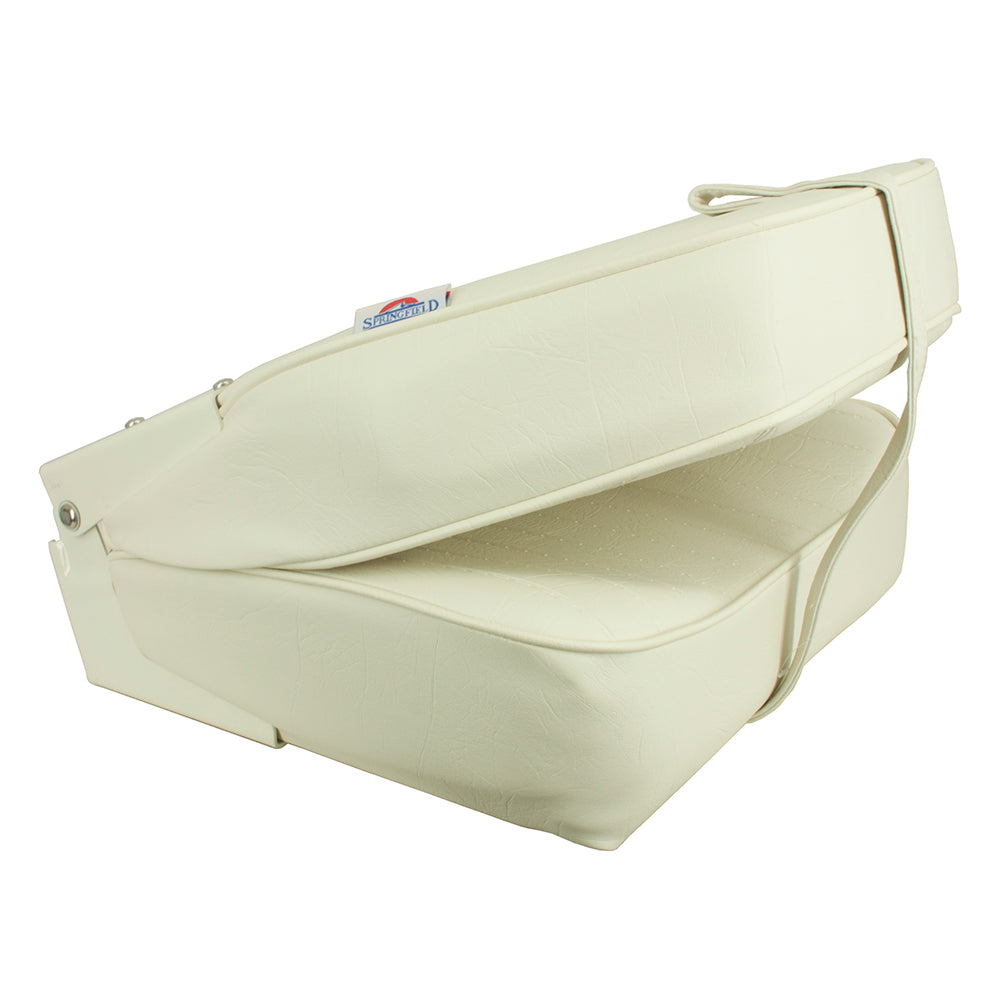 Springfield High Back Folding Seat - White - Lear Outdoors