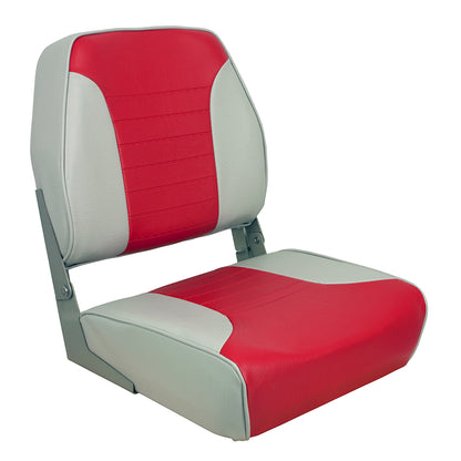 Springfield Economy Multi-Color Folding Seat - Grey/Red - Lear Outdoors