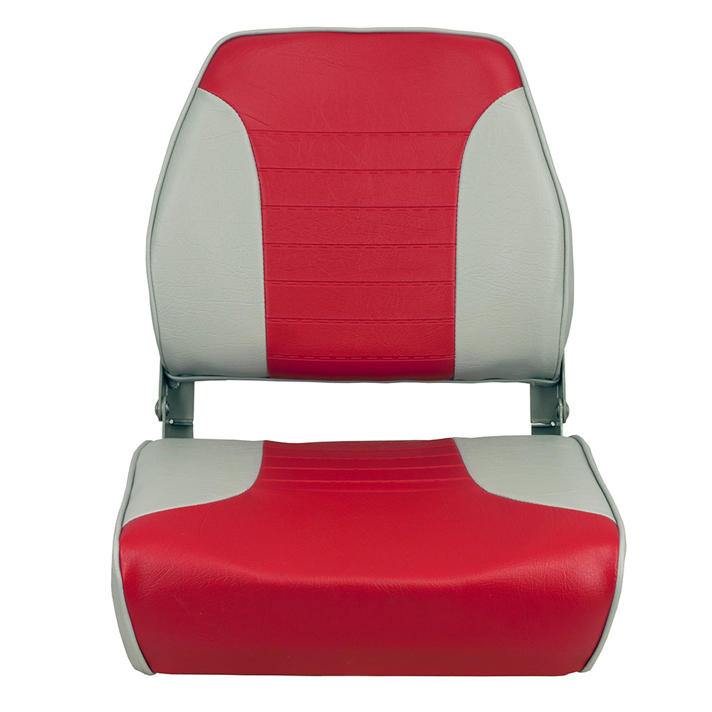 Springfield Economy Multi-Color Folding Seat - Grey/Red - Lear Outdoors