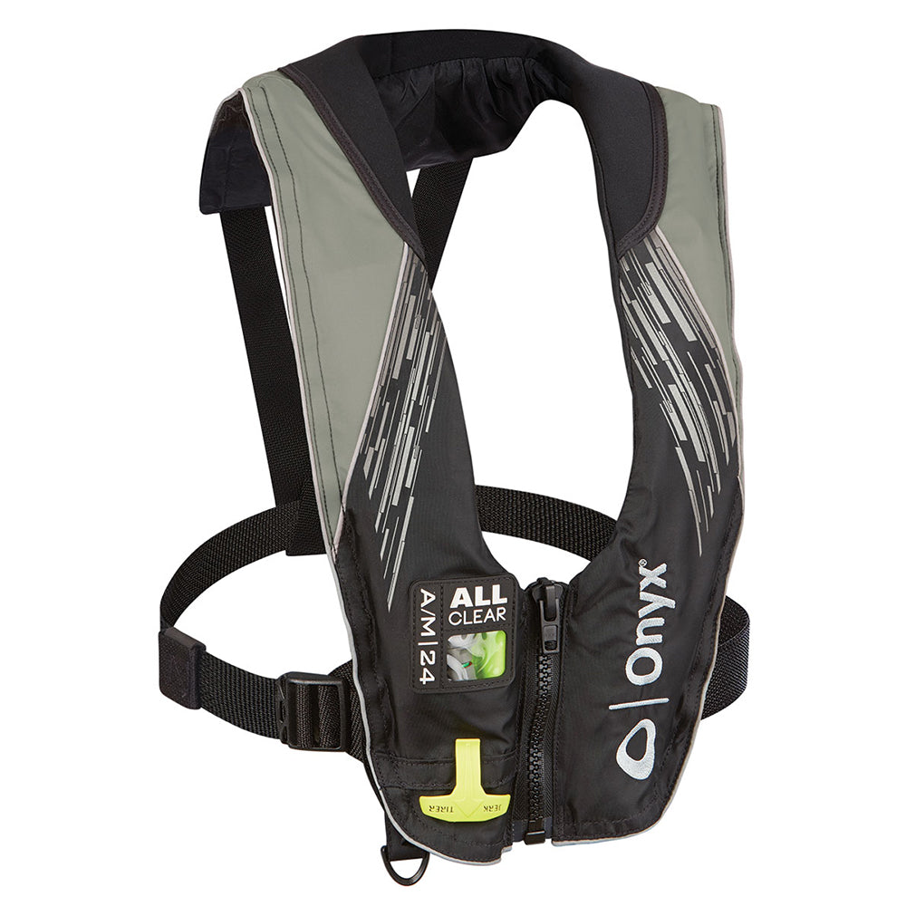 Onyx A/M-24 Series All Clear Automatic/Manual Inflatable Life Jacket - Grey - Adult - Lear Outdoors