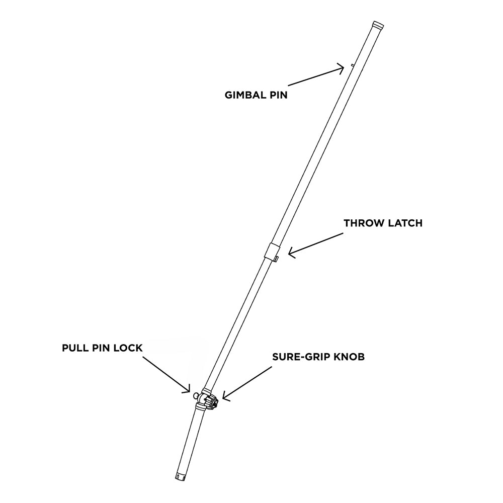 TACO ShadeFin™ Telescopic Rod Holder Mount