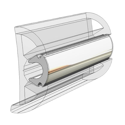 TACO Rub Rail Insert - Flexible Chrome - 80'