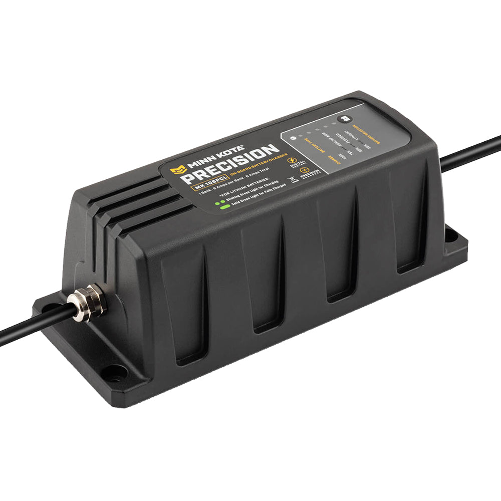 Minn Kota On-Board Precision Charger MK-106 PCL 1 Bank x 6 AMP LI Optimized Charger - Lear Outdoors