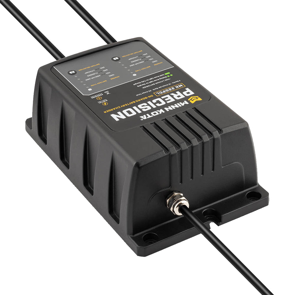 Minn Kota On-Board Precision Charger MK-220 PCL 2 Bank x 10 AMP LI Optimized Charger - Lear Outdoors