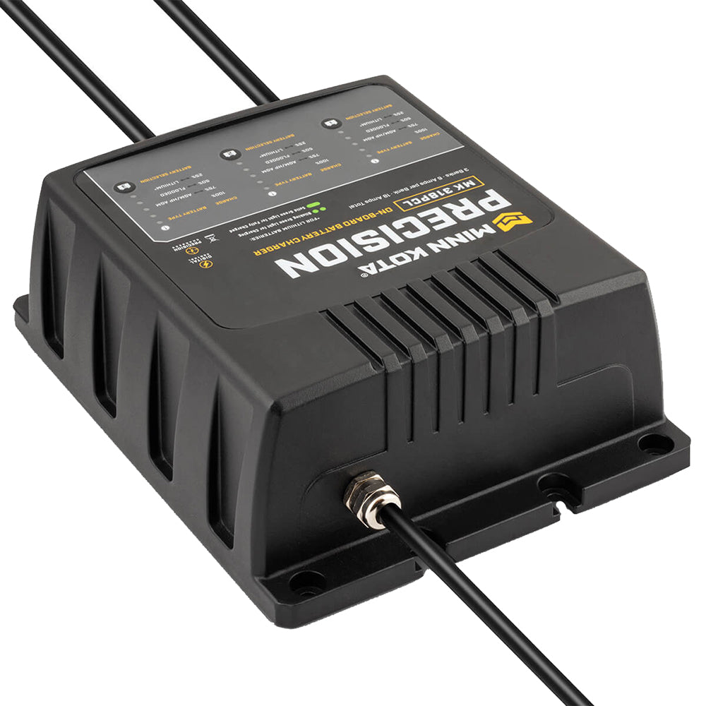 Minn Kota On-Board Precision Charger MK-318 PCL 3 Bank x 6 AMP LI Optimized Charger - Lear Outdoors