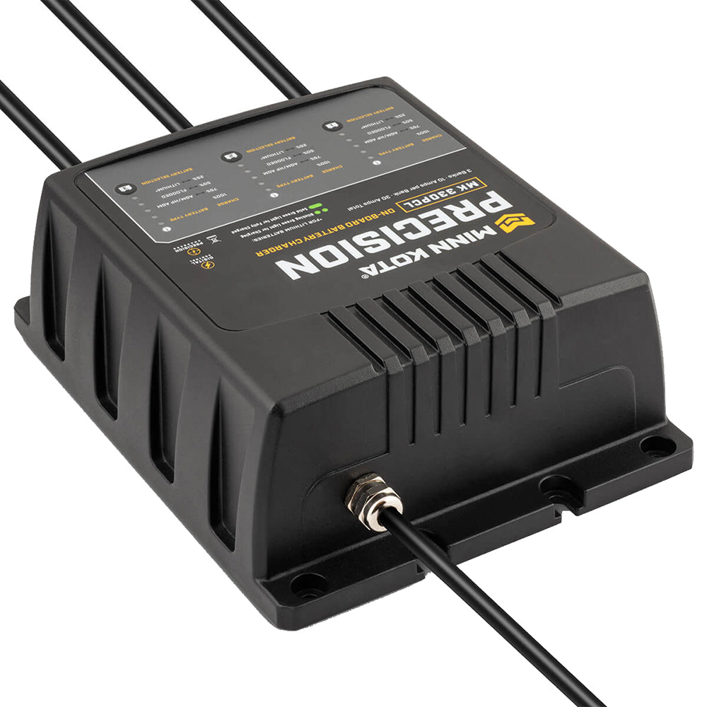 Minn Kota On-Board Precision Charger MK-330 PCL 3 Bank x 10 AMP LI Optimized Charger - Lear Outdoors