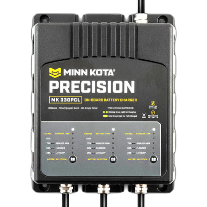 Minn Kota On-Board Precision Charger MK-330 PCL 3 Bank x 10 AMP LI Optimized Charger - Lear Outdoors