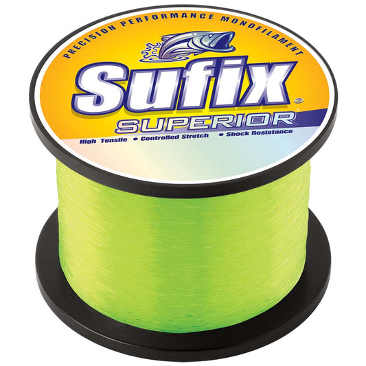 Sufix Superior Hi-Vis Yellow Monofilament - 15lb - 7410 yds