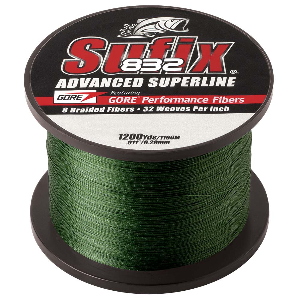 Sufix 832® Advanced Superline® Braid - 30lb - Low-Vis Green - 1200 yds