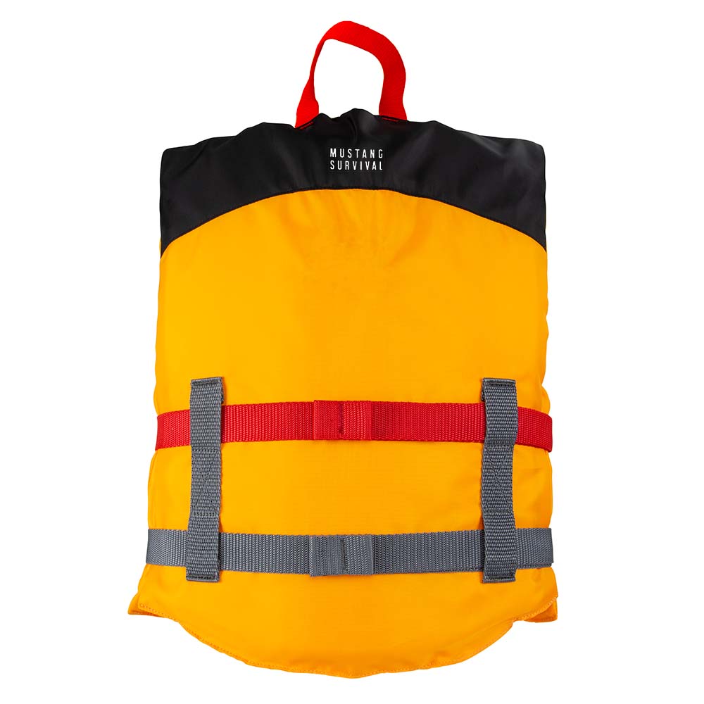 Mustang Youth Livery Foam Vest - Mango/Black - Lear Outdoors