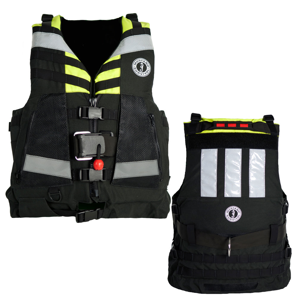 Mustang Swift Water Rescue Vest - Fluorescent Yellow/Green/Black - Universal - Lear Outdoors