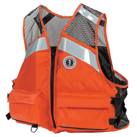 Mustang Industrial Mesh Vest - Orange - Small/Medium - Lear Outdoors