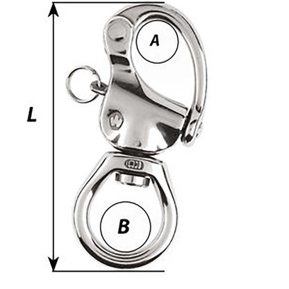 Wichard HR Snap Shackle - Large Bail - Length 105mm