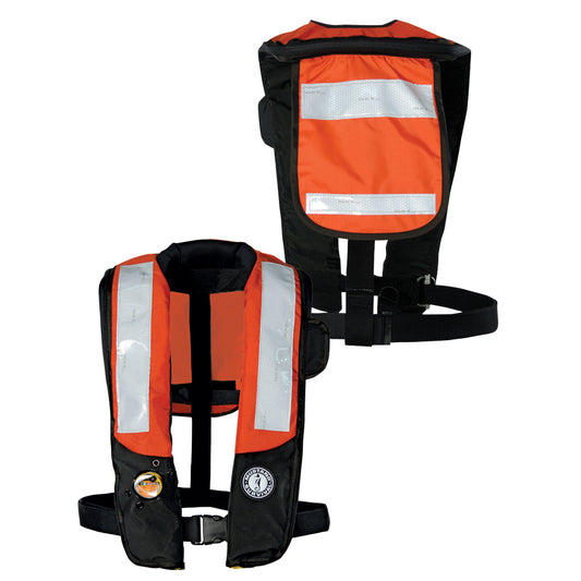 Mustang HIT Inflatable PDF w/SOLAS Reflective Tape - Orange/Black - Automatic/Manual - Lear Outdoors