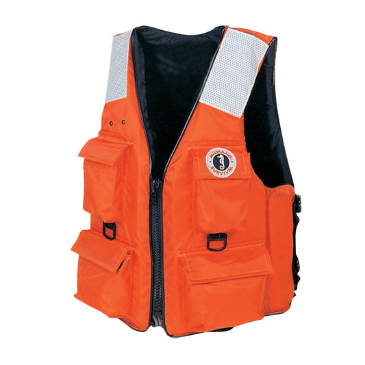 Mustang 4-Pocket Flotation Vest - Orange - XXL - Lear Outdoors